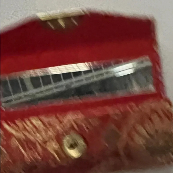 New Brocade Lipstick Case With Mirror‎ Red - Picture 5 of 5